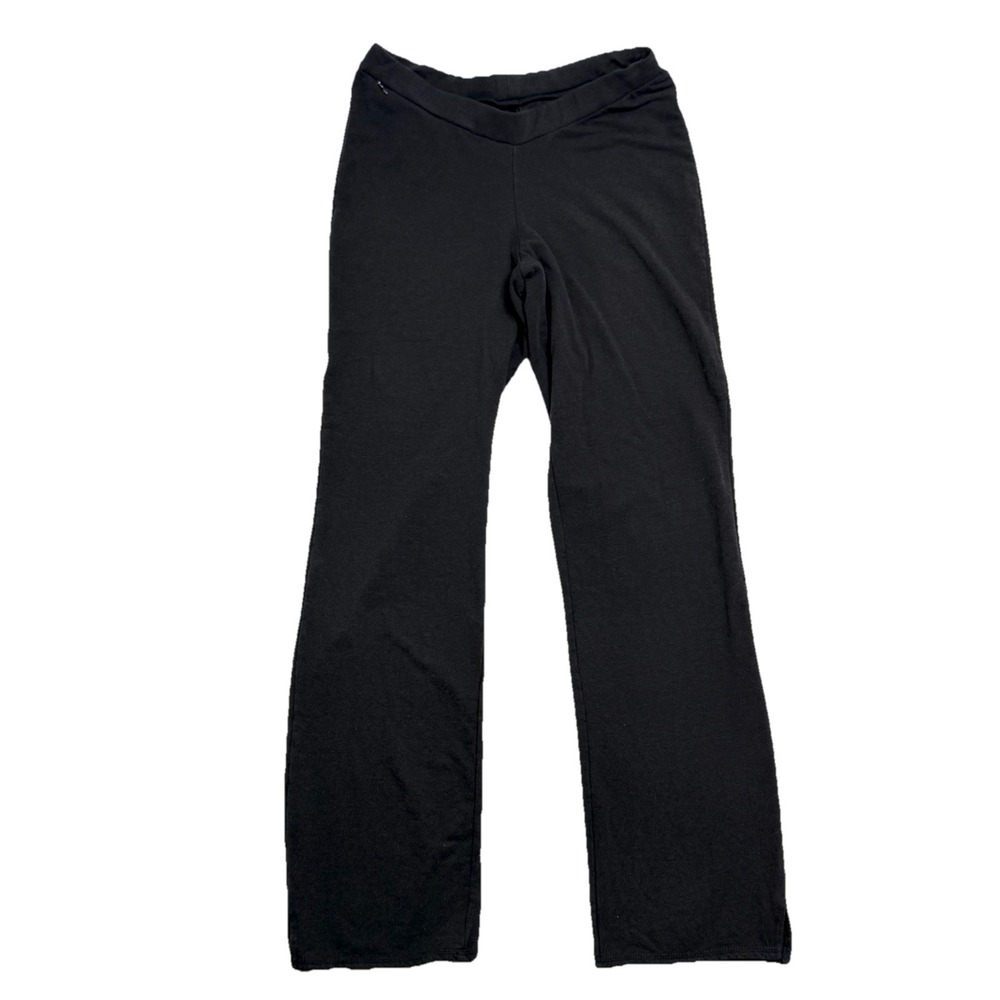 Fit Knit by Pine Cone Hill Pants Pull On Stretchy Elastic Waist Bamboo Black‎ S